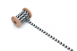Preview: Webband Chevron schwarz/silber (1 m)